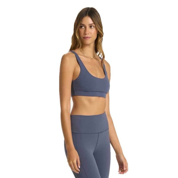 Vuori AllTheFeels Legging & Sports Bra Set Blue Grey Slate Size XS